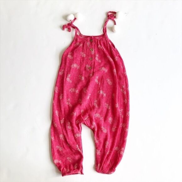 Jessica Simpson soft pom jumpsuit EUC 18 months - Picture 4 of 4